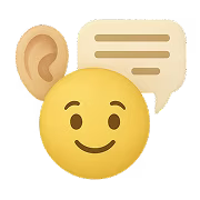 Judgment-free space icon for venting and emotional support