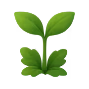Plant sprout icon representing gardening therapy and nature connection